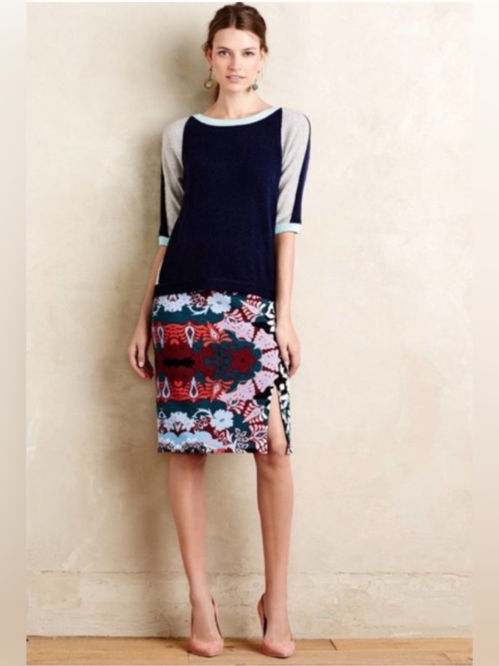 Anthropologie Maeve Tearoom Pencil Skirt - Picture 2 of 5